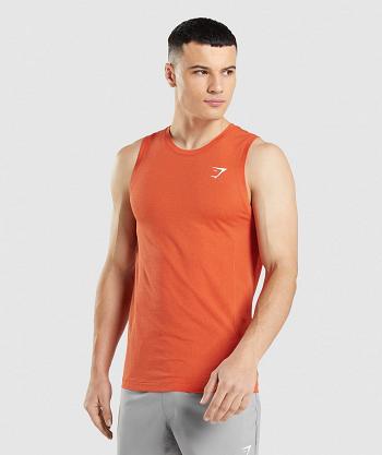 Podkoszulki Męskie Gymshark Vital Seamless Light Pomarańczowe | PL 4024ILH